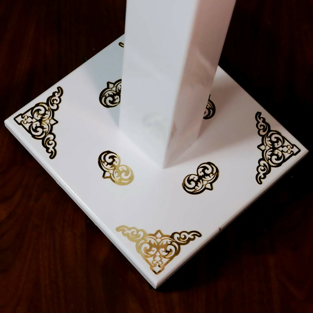 Fancy Adjustable Wood Quran Stand - White- حامل القران الكريم - لون أبيض