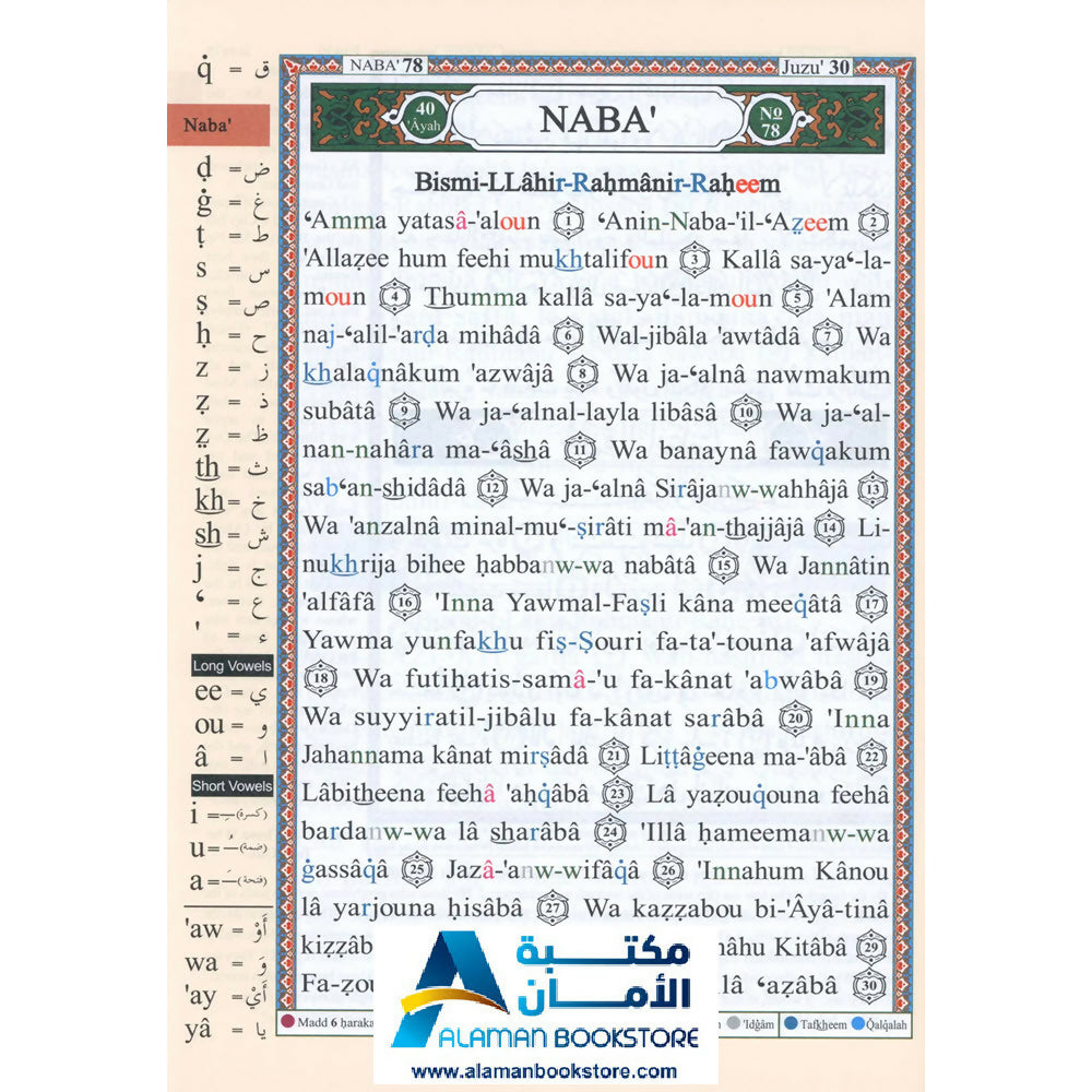 Juzu Amma with Meanings Translation and Transliteration in English